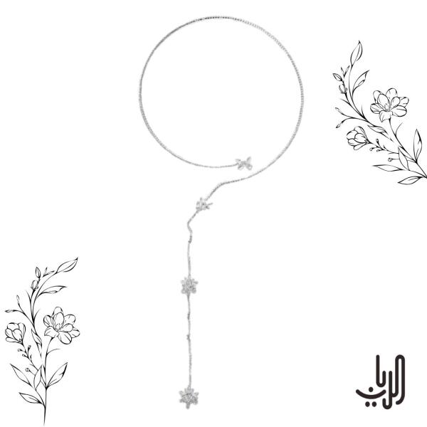 قلادة مفتوحة مرصعة بكريستال زهرة الزركون image 0
