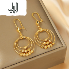 حلقات الاذن الانيقه المميزه باللون الذهبي image 0