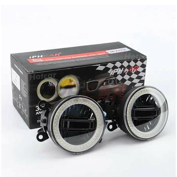 مصابيح ضباب iPHCAR M702 LED أصلية مع أضواء نهارية ومؤشرات. مناسبة لجميع السيارات ذات مصابيح الضباب الدائرية مقاس 3 بوصات. image 0