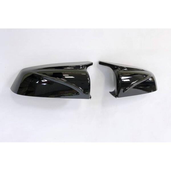 أغطية مرايا BMW E60 LCI 07-09 Look M4 باللون الأسود اللامع image 1