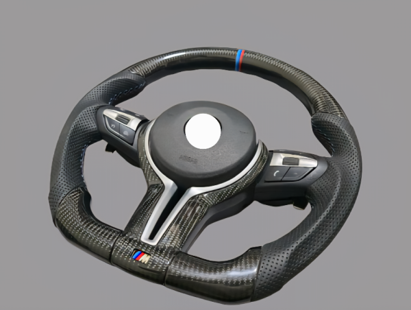 عجلة قيادة كربون فايبر مع جلد لسيارات BMW M Series F10 image 1