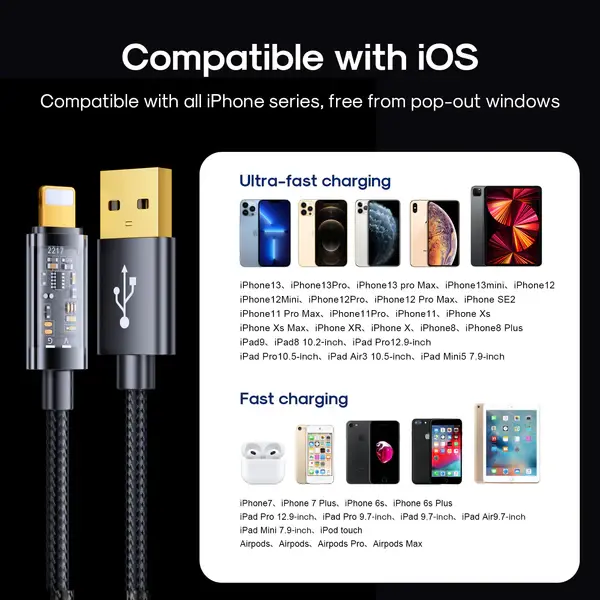 JOYROOM S-UL012A20 2M USB-A to Lightning Cable  image 5