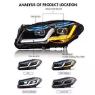 مصابيح LED أمامية معدلة ومخصصه لسيارة BMW الفئة الخامسة F10 F11 2010-2013 مناسبه مع HID image 0