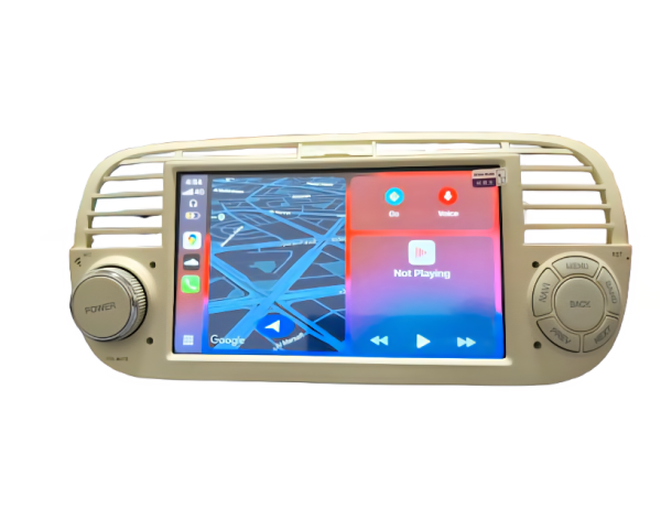 شاشه اندرويد المقاس الاصلى 7" لسياره فيات 500 2007-2015 لون ابيض ذاكرة (RAM) سعة 2 جيجابايت وذاكرة (ROM) سعة 32 جيجابايت image 2