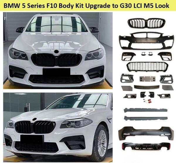 مجموعة هيكل سيارة تعديل BMW الفئة الخامسة F10 سيدان الى مظهر G30 image 0