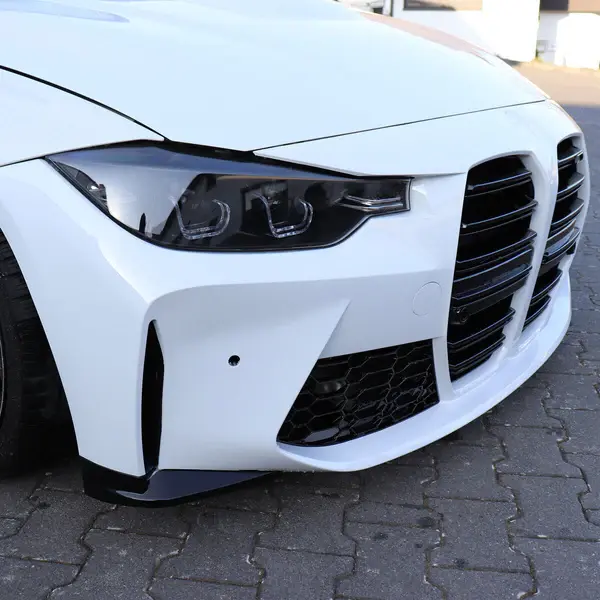 طقم غطاء المصد الأمامي المحدث لسيارة BMW الفئة الثالثة F30 موديل 2013-2018، مع شبك أمامي بتصميم M3 G80 image 1