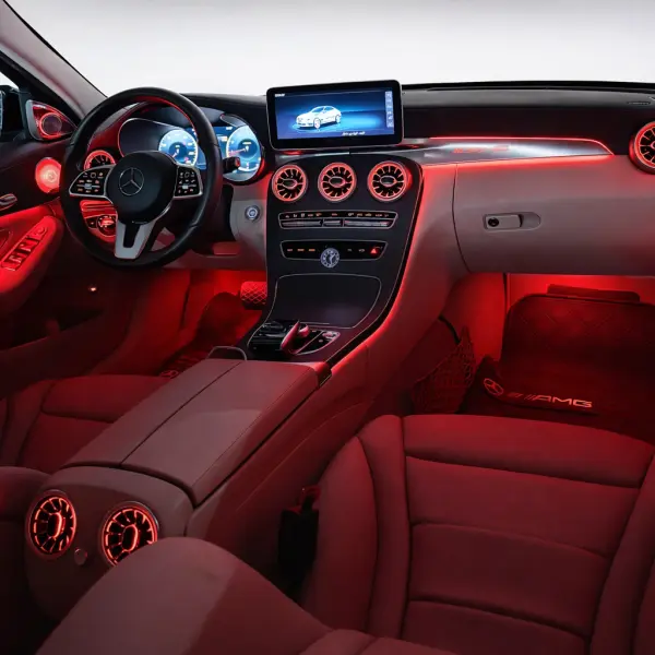 طقم الإضاءة المحيطية الكامل لمرسيدس C-Class W205 موديلات 2015–2021 image 0