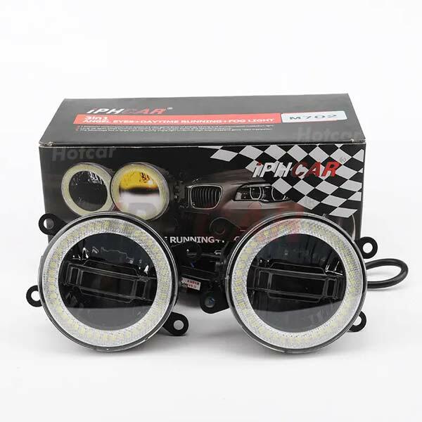 مصابيح ضباب iPHCAR M702 LED أصلية مع أضواء نهارية ومؤشرات. مناسبة لجميع السيارات ذات مصابيح الضباب الدائرية مقاس 3 بوصات. image 1