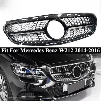 شبكه اماميه أسود لسيارة مرسيدس E-Class W212  شكل AMG موديل 2014-2016 image 1