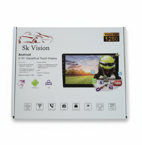 شاشه اندرويد ماركه "SK VISION 10 موديل 2K ذاكرة (RAM) سعة 4 جيجابايت وذاكرة (ROM) سعة 64 جيجابايت image 2