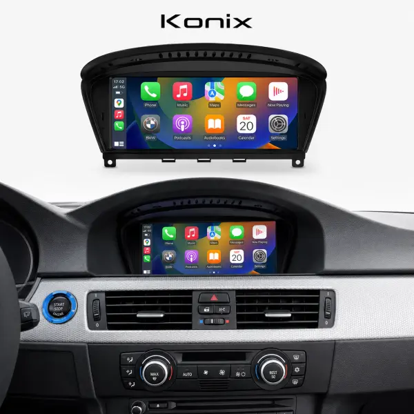 Konix 8.8-Inch Linux Car Screen for BMW 3 Series E90 2004-2011 / BMW 5 Series E60 2005-2010 – CCC System image 1