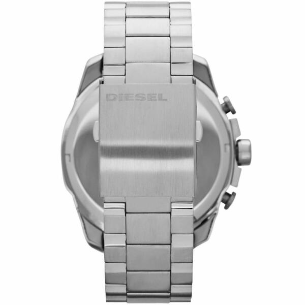 DIESEL MEGA CHIEF METAL SILVER BLACK DIAL image 2