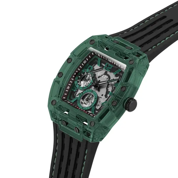 GUESS BLACK  RUBBER - GREEN FRAME  image 2