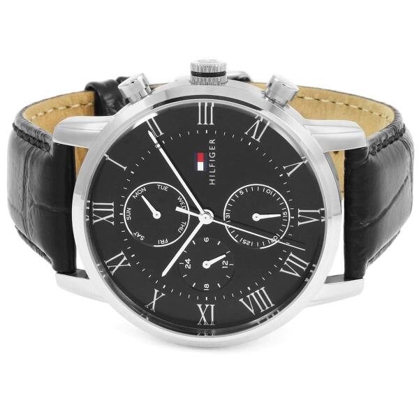 TOMMY BLACK LEATHER - BLACK DIAL CHRONOGRAPH 1791401 image 2