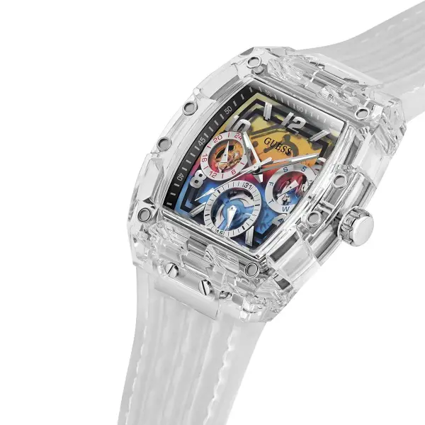 GUESS RUBBER WHITE - MULTI COLOR DIAL  image 1