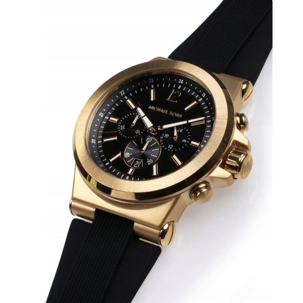 MICHEAL KORS BLACK RUBBER - BLACK DIAL  image 1