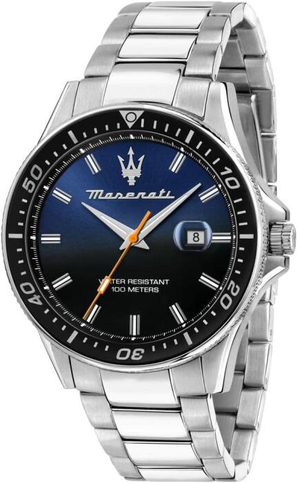 MASERATI SILVER METAL - BLUE DIAL image 0