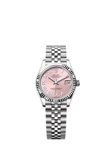 rolex datejust silver pink with latin dial 31-R image 0