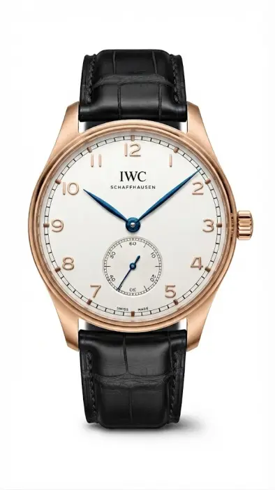 IWC PORTUGIESER - LEATHER BLACK - WHITE DIAL - ROSE GOLD FRAME - MQ image 0
