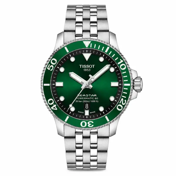 Tissot SEASTAR  SILVER WITH  GREEN DIAL  - MQ image 0