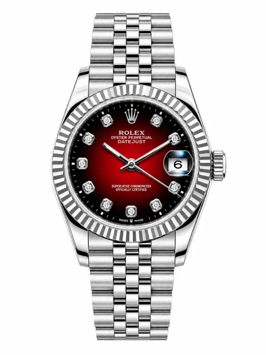ROLEX DATE JUST RED DIAL 31 MM  image 0