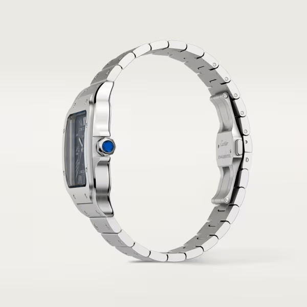 CARTIER SANTOS - SILVER METAL - NAVY DIAL - MQ image 2