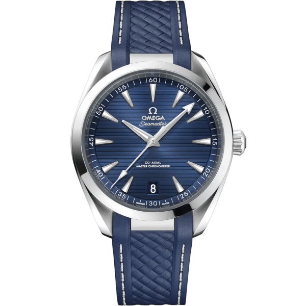 OMEGA AQUA TERRA NAVY RUBBER - MQ image 0