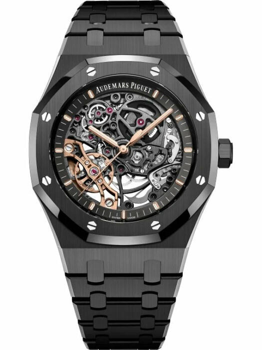 AP Royal Oak SKELETON OPEN WORKED  (FULL BLACK) - MQ  image 0