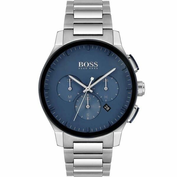 BOSS METAL SILVER - BLUE DIAL - BLACK FRAME  image 0