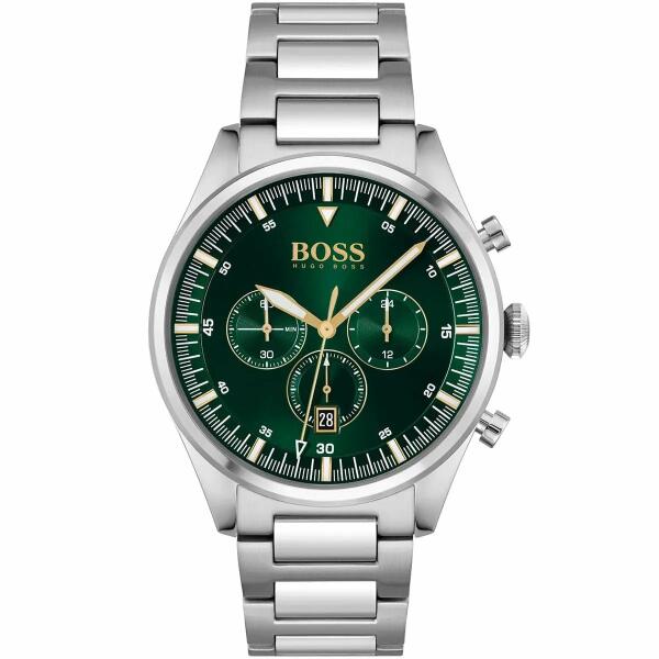 BOSS METAL SILVER - GREEN DIAL image 0