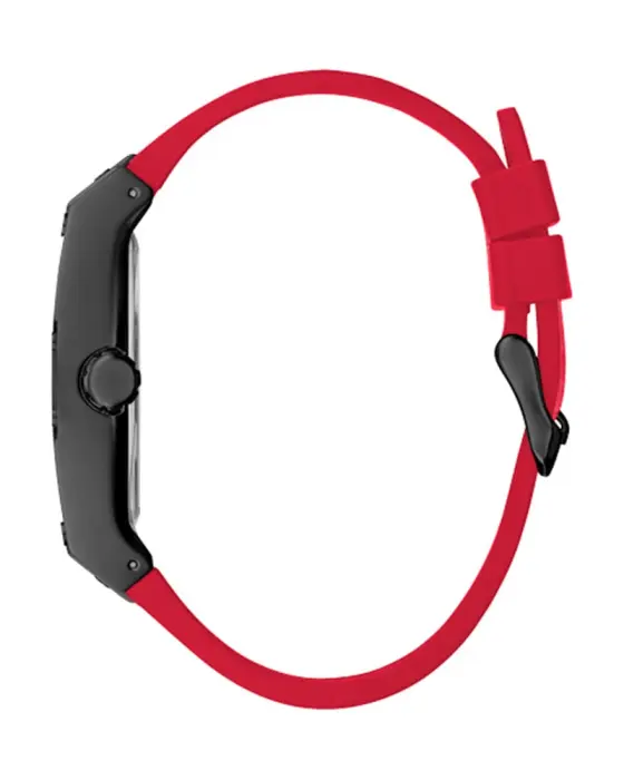 GUESS RUBBER DARK RED- BLACK DIAL - FRAME BLACK - RED CHRONOGRAPH image 3