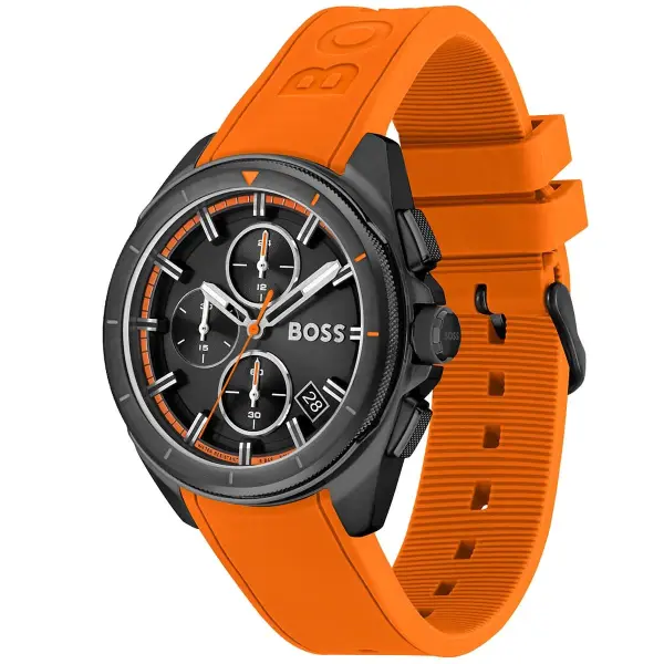 BOSS ORANGE RUBBER - BLACK DIAL - CHORONOGRAPH image 1