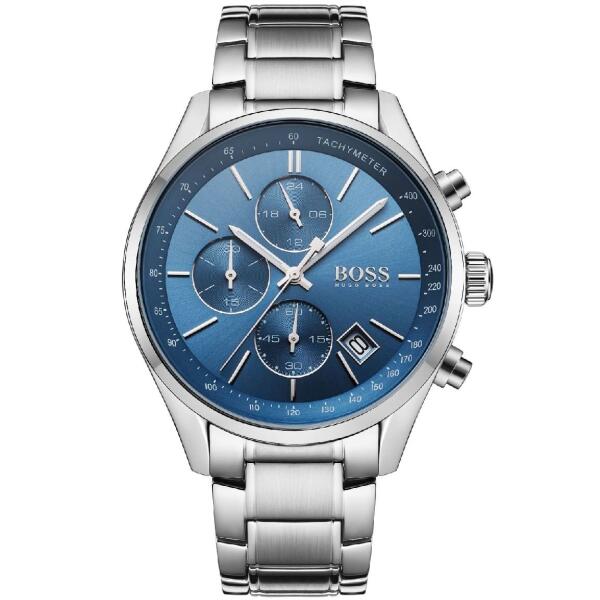 BOSS SILVER METAL - BLUE DIAL - CRONOGRAPH image 0