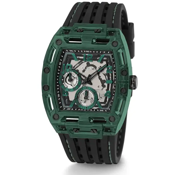GUESS BLACK  RUBBER - GREEN FRAME  image 1