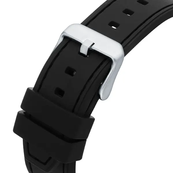 GUESS BLACK  RUBBER - SILVER FRAME - BLACK DIAL GW0571G1 image 2