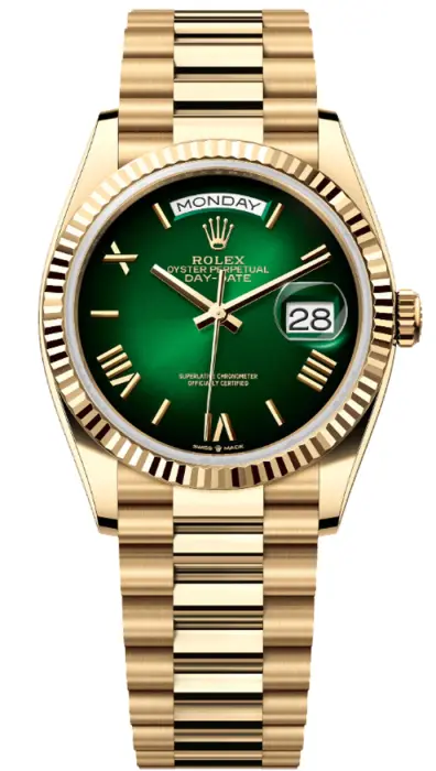 ROLEX DAY DATE - FULL GOLD - GREEN DIAL - R  image 0