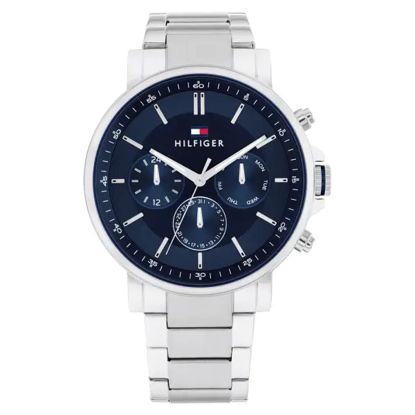TOMMY METAL SILVER - NAVY BLUE - CHRONOGRAPH 1710588 image 0