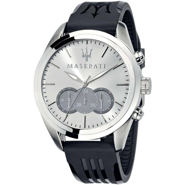 MASERATI RUBBER BLACK - WHITE DIAL - CHRONOGRAPH  image 0