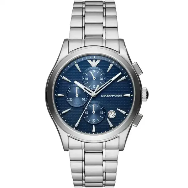 ARMANI SILVER - BLUE DIAL- AR11528 image 0