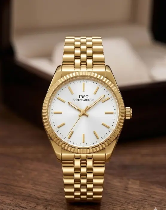 IBSO FULL GOLD WHITE DIAL image 0
