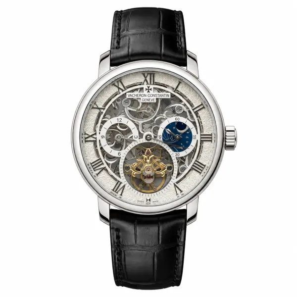 VACHERON CONSTANTIN BLACK LEATHER WHITE DIAL image 0