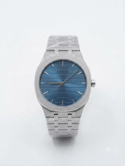 GUCCI 25 H WATCH blue dial , 38 M image 0