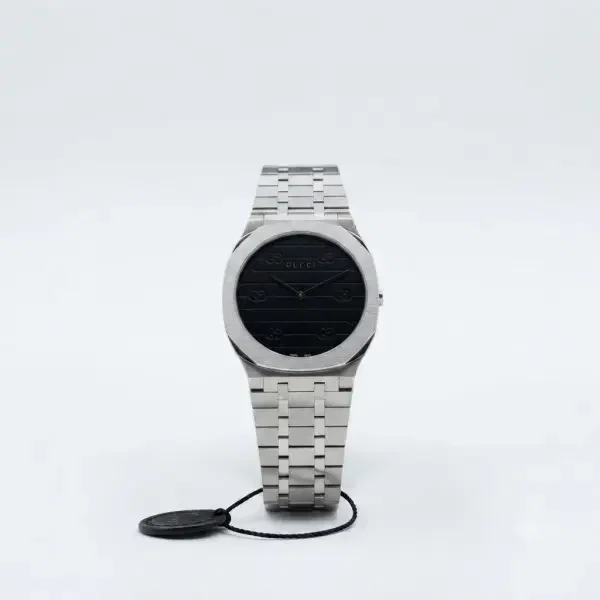 GUCCI 25 H WATCH black dial , 38 M  image 0