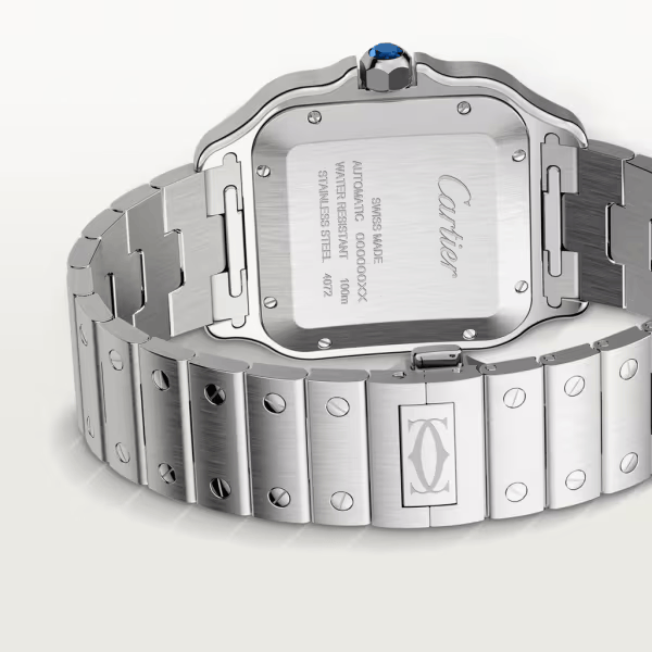 CARTIER SANTOS - SILVER METAL - NAVY DIAL - MQ image 1