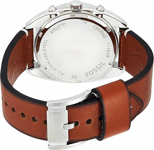 FOSSIL LEATHER BROWN - NAVY DIAL image 2