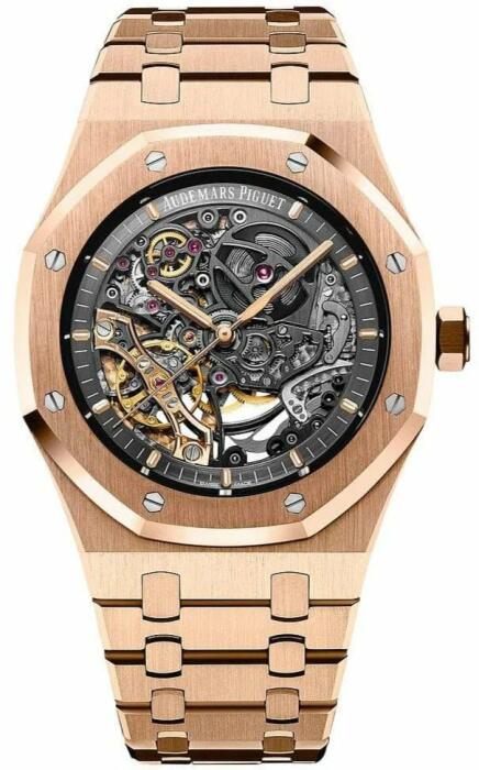 AP Royal Oak SKELETON OPEN WORKED ROSE GOLD - MQ  image 0