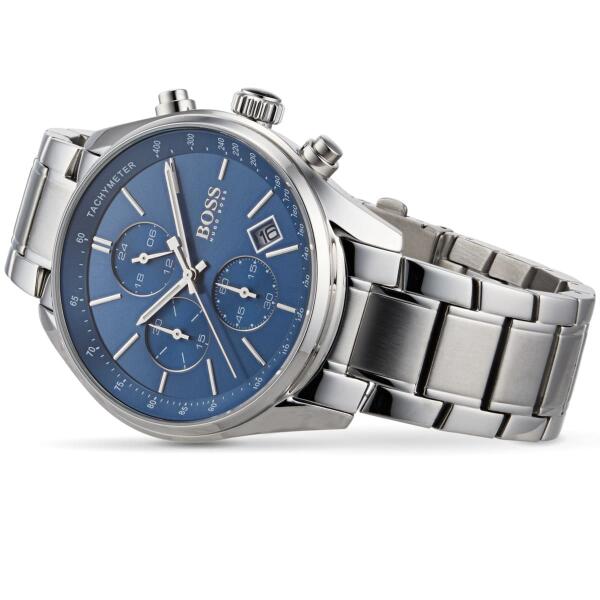 BOSS SILVER METAL - BLUE DIAL - CRONOGRAPH image 1
