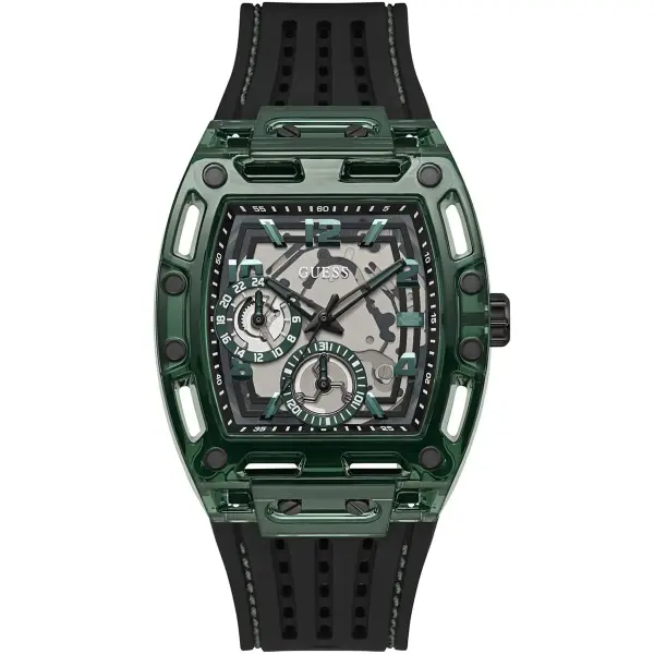 GUESS BLACK  RUBBER - GREEN FRAME  image 0