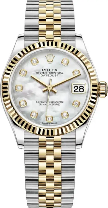 ROLEX DATE JUST TWO TONE SILVER X GOLD  - MOTHER OF PEARL - WOMAN - R image 0