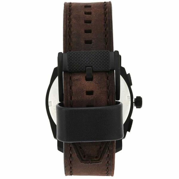 FOSSIL LEATHER BROWN FRAME BLACK - BROWN DIAL image 1